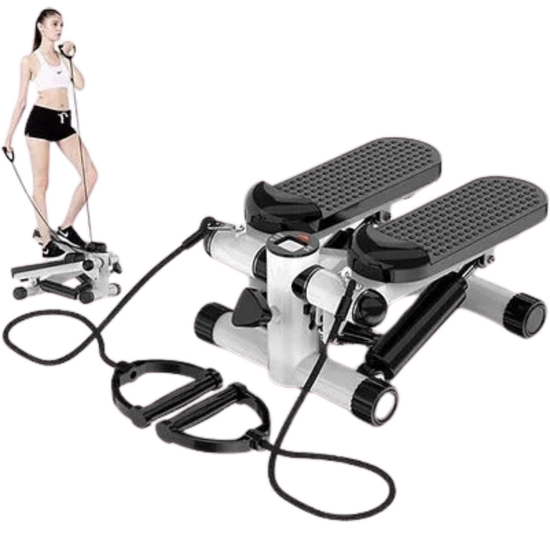 Fitness Stepper Exerciser with Rope – جهاز ستيبر رياضي مع حبال: