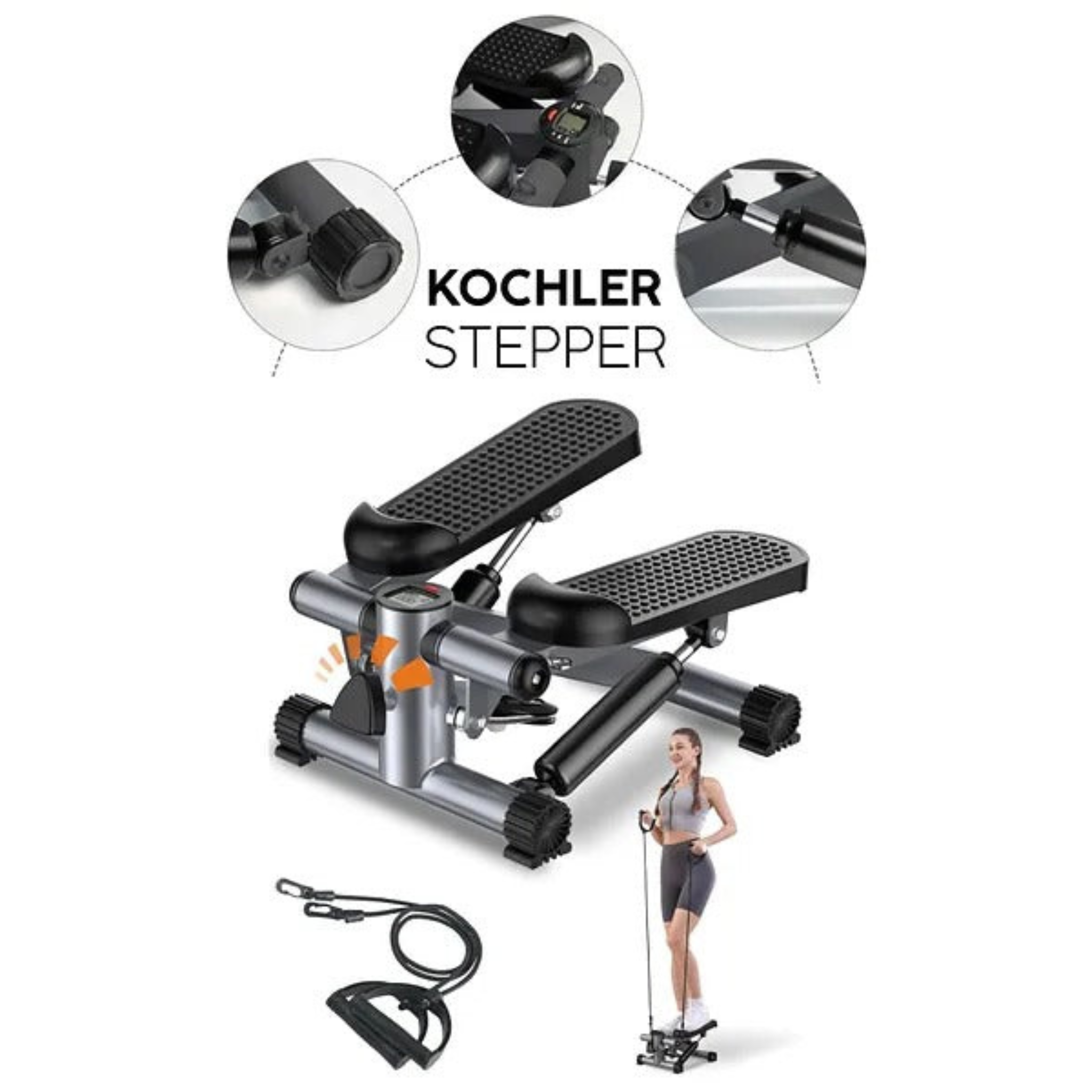 Fitness Stepper Exerciser with Rope – جهاز ستيبر رياضي مع حبال: