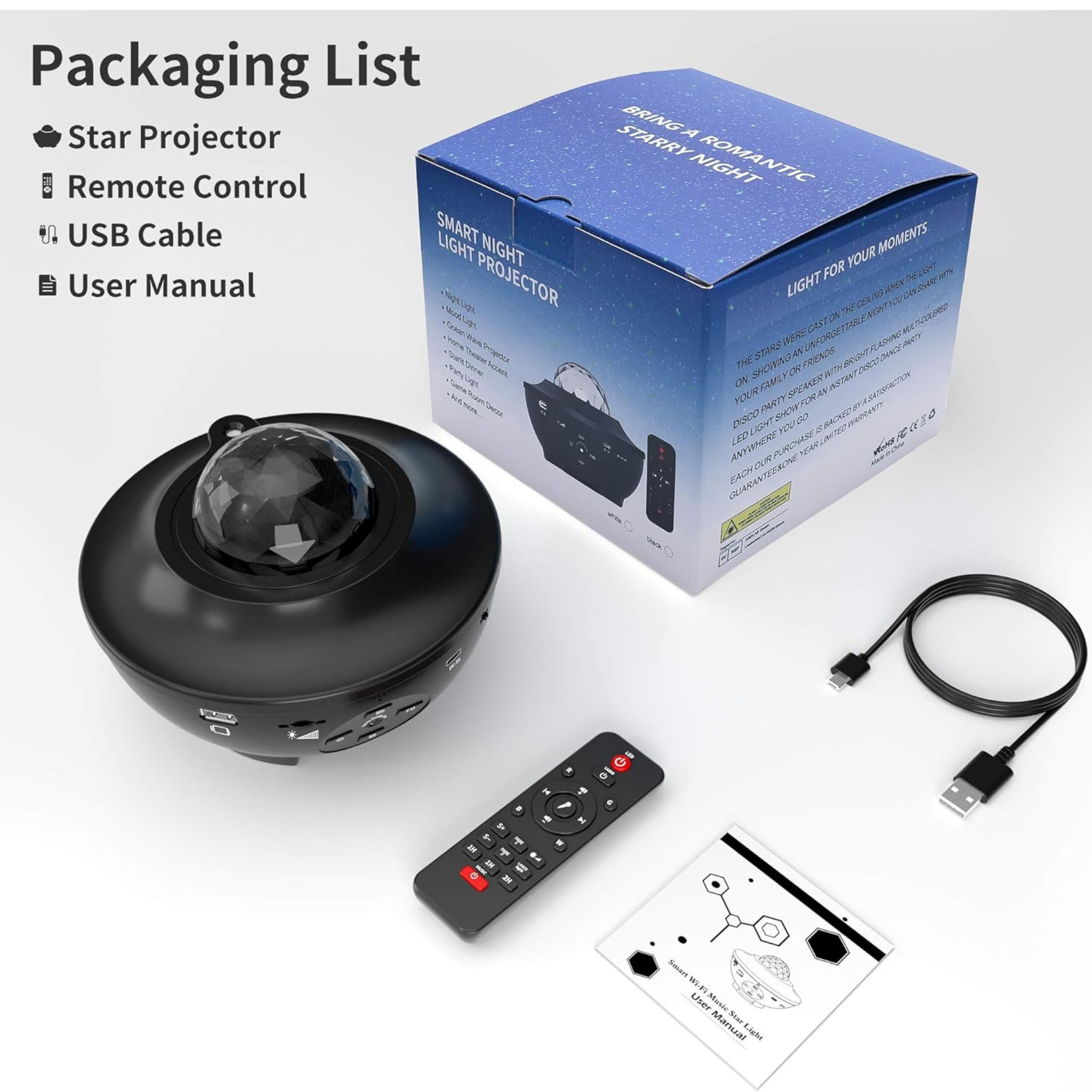 Galaxy Ocean Light Projector – بروجكتر ضوء المجرة والمحيط