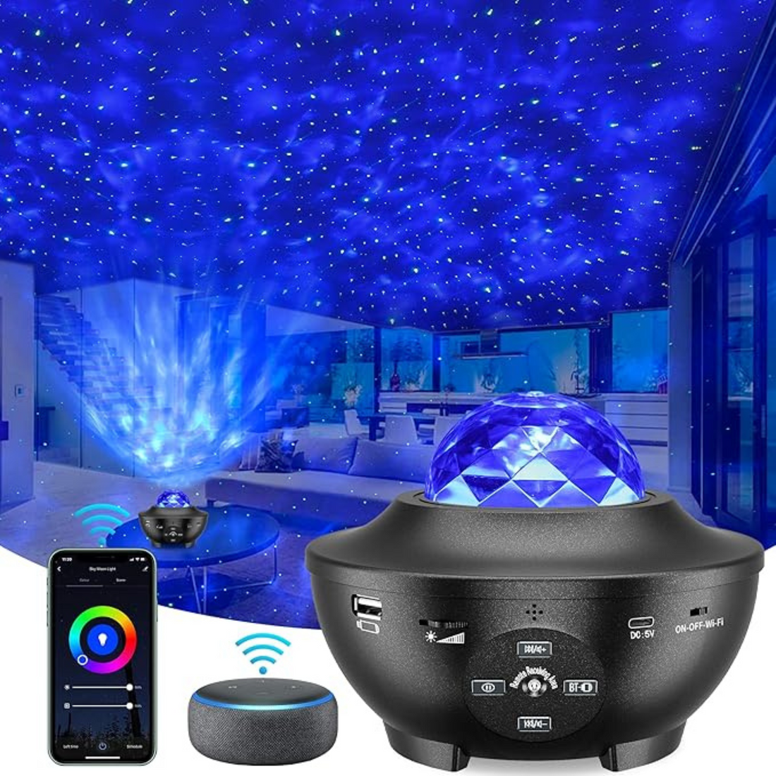 Galaxy Ocean Light Projector – بروجكتر ضوء المجرة والمحيط