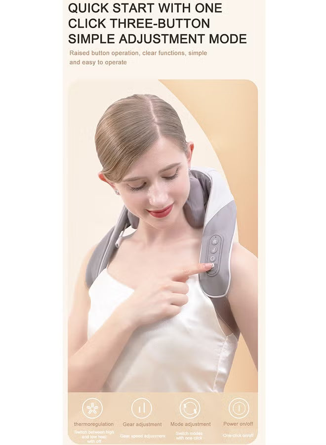 Mini Kneading Neck & Shoulder Massager with Heat – جهاز تدليك الرقبة والكتف مع حرارة: